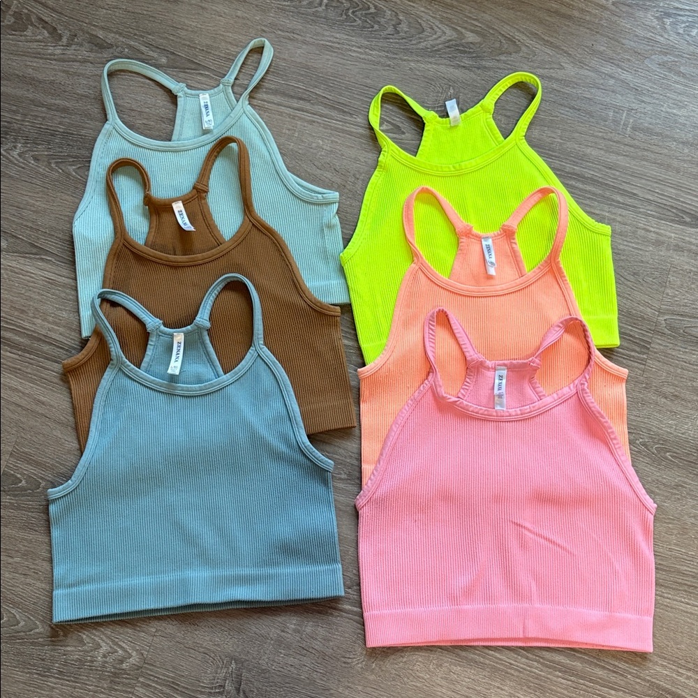 Zenana Ribbed Tank L/XL Lot